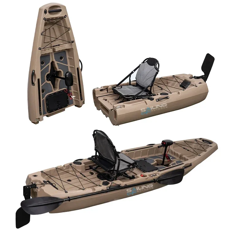 Складная пластиковая лодка для – обзор и цена Fishing Kayak Pedal Drive