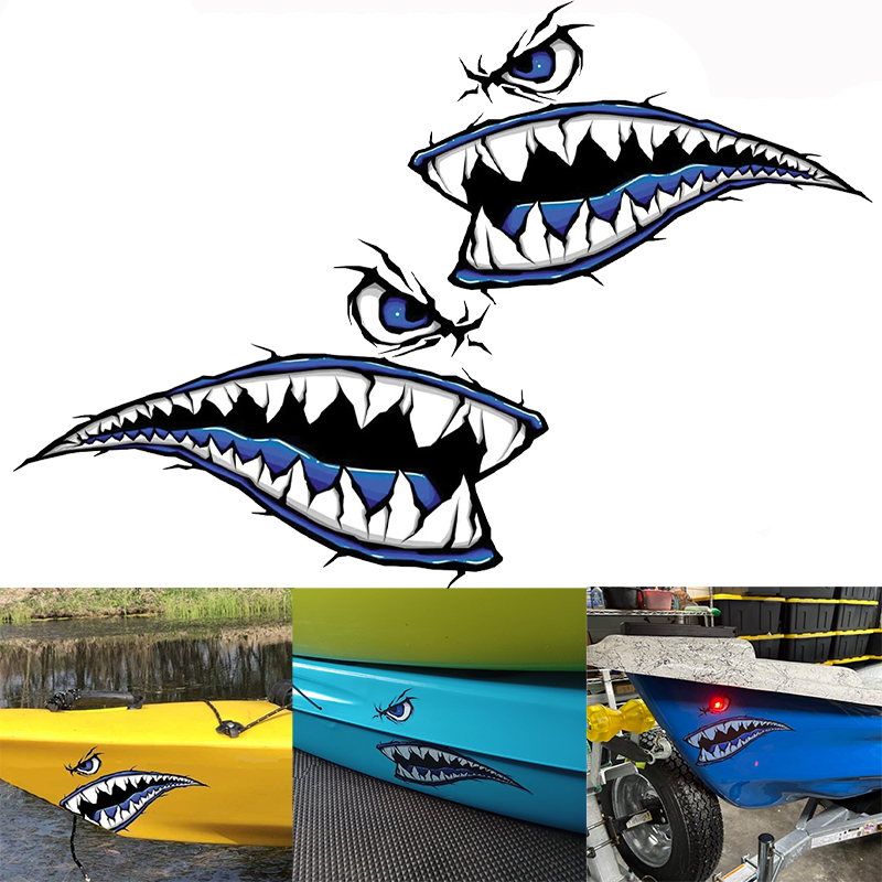 2 шт., наклейки на лодку с зуб – обзор и цена Fishing Kayak Sit On Top