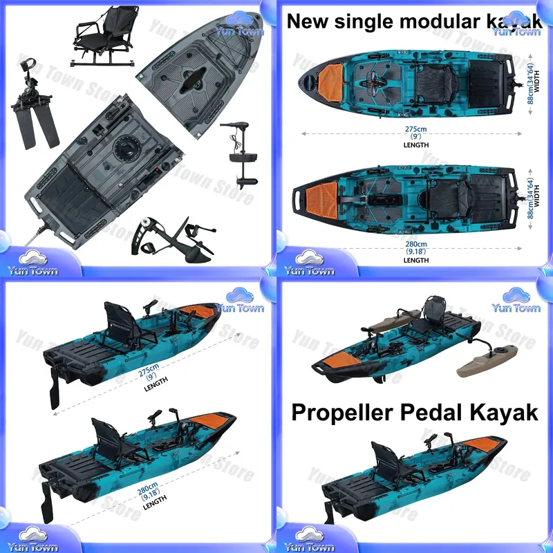 Модульный каяк 9,5 футов с пед – обзор и цена Fishing Kayak Pedal Drive